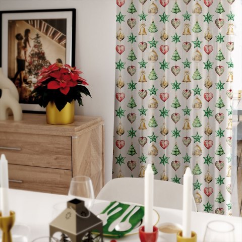 WISZĄCE BOMBKI Tkanina na zasłony NINA WODOODPORNA, szer. 160cm, kolor 009 wielokolorowy DBN269/NIW/009/160000/1