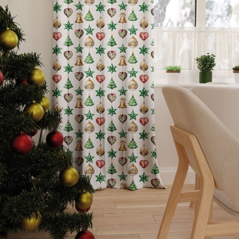 WISZĄCE BOMBKI Tkanina na zasłony NINA WODOODPORNA, szer. 160cm, kolor 009 wielokolorowy DBN269/NIW/009/160000/1