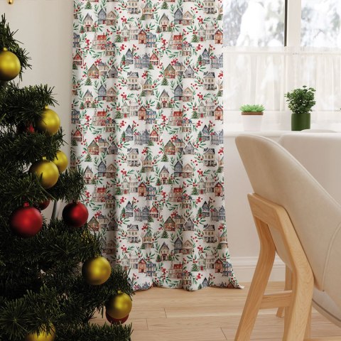 ZIMOWE MIASTECZKO Tkanina na zasłony NINA WODOODPORNA, szer. 160cm, kolor 009 wielokolorowy DBN266/NIW/009/160000/1