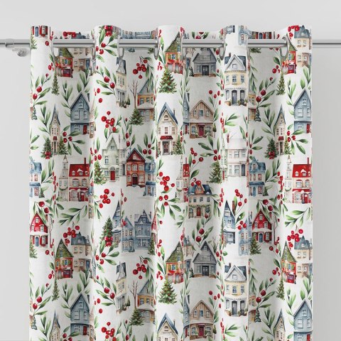 ZIMOWE MIASTECZKO Tkanina na zasłony NINA WODOODPORNA, szer. 160cm, kolor 009 wielokolorowy DBN266/NIW/009/160000/1