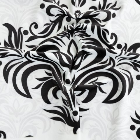ALEXIS Tkanina na zasłony VELVET, szer. 150cm, kolor biały z czarnym D00125/VEL/001/150000/1