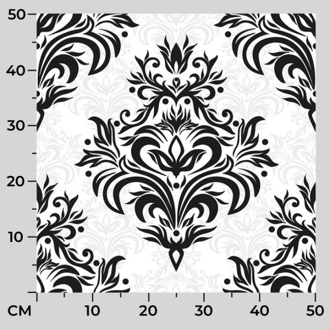 ALEXIS Tkanina na zasłony VELVET, szer. 150cm, kolor biały z czarnym D00125/VEL/001/150000/1