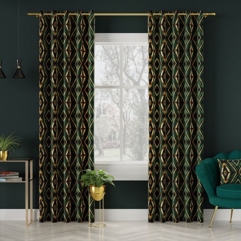 DIAMENTEM Tkanina na zasłony VELVET, szer. 150cm, kolor 002 zielony D00305/VEL/002/150000/1