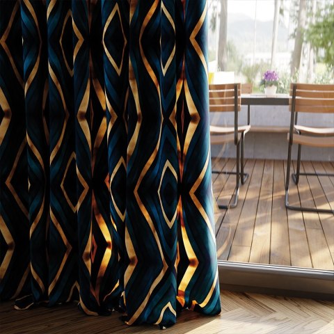 DIAMENTEM Tkanina na zasłony VELVET, szer. 150cm, kolor 007 granatowy D00305/VEL/007/150000/1