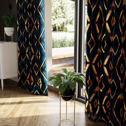 DIAMENTEM Tkanina na zasłony VELVET, szer. 150cm, kolor 007 granatowy D00305/VEL/007/150000/1