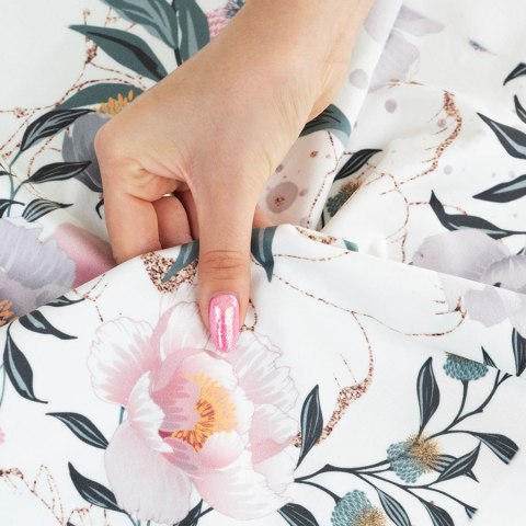 FLAURA Tkanina na zasłony VELVET, szer. 150cm, kolor biały D00112/VEL/001/150000/1