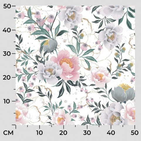 FLAURA Tkanina na zasłony VELVET, szer. 150cm, kolor biały D00112/VEL/001/150000/1