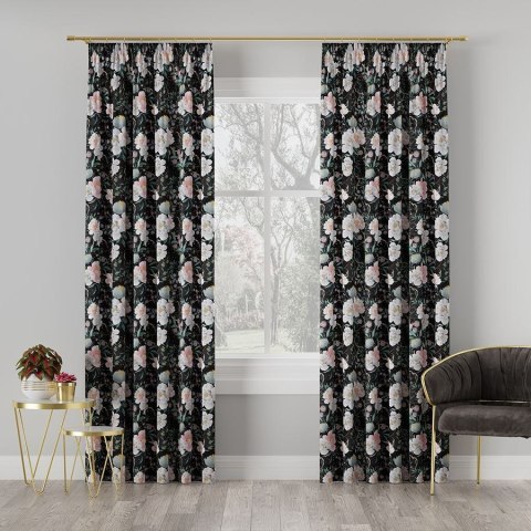 FLAURA Tkanina na zasłony VELVET, szer.150cm, kolor 006 czarny D00112/VEL/006/150000/1