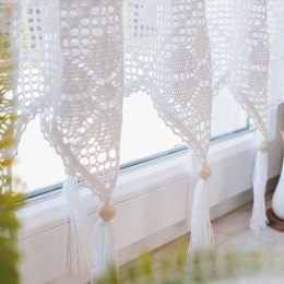 RACHELA Zazdrostka gotowa z ażurem, 90x150cm, kolor biały 912432/ZAZ/001/150090/1