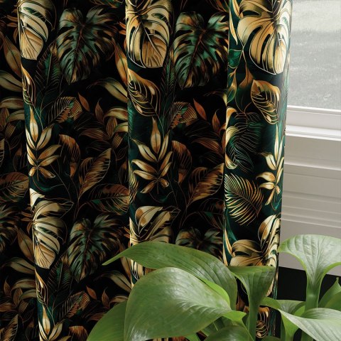 SELVA Tkanina na zasłony VELVET, szer. 150cm, kolor 017 petrol D00303/VEL/017/150000/1