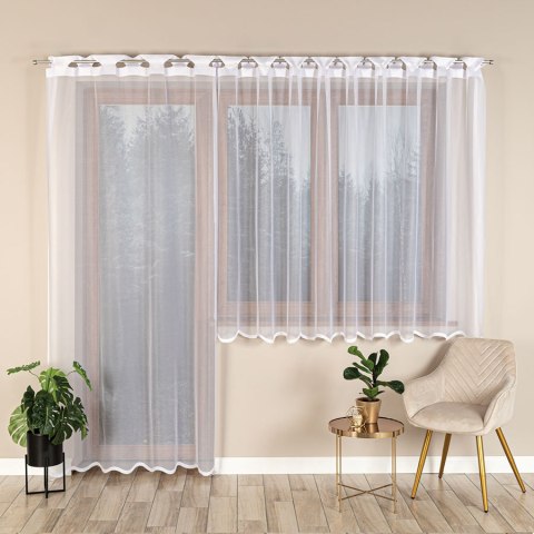 ELZA Firanka żakardowa gotowa, 250x140cm, kolor biały 023456/FBP/001/140250/1