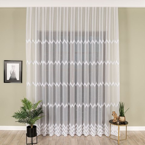 Firanka haftowana, wys. 280cm, kolor biały 127337/768/001/000280/1