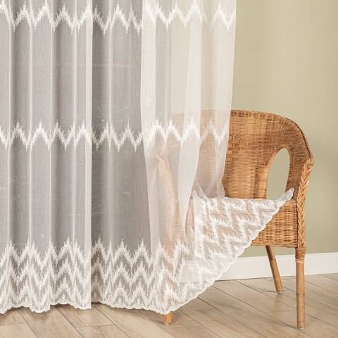 Firanka haftowana, wys. 280cm, kolor 012 ecru 127337/768/012/000280/1