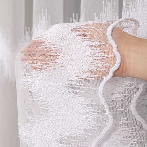 Firanka haftowana, pasowa, wys. 280cm, kolor biały 127391/885/001/000280/1