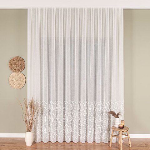 Firanka haftowana, pasowa, wys. 280cm, kolor 140 krem 024979/OLO/140/000280/1