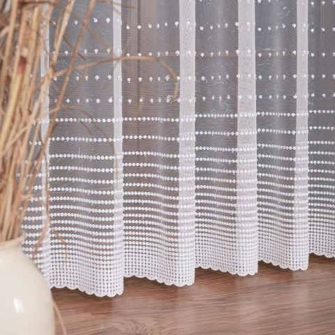 Firanka haftowana, pasowa, wys. 290cm, kolor biały 006112/885/001/000290/1