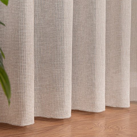 Firanka typu bukla z ołowianką, wys. 300cm, kolor 004 kremowy 001021/OLO/004/000300/1