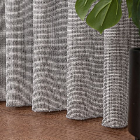 Firanka typu bukla z ołowianką, wys. 300cm, kolor 006 ciemny szary 001021/OLO/006/000300/1