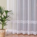 Firanka z aplikacją, pasowa na markizecie, wys. 280cm, kolor biały 112964/178/001/000280/1
