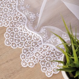 Firanka z aplikacją, pasowa na markizecie, wys. 280cm, kolor biały 112964/178/001/000280/1