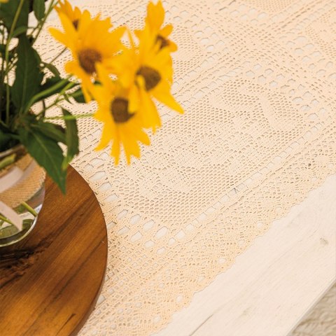 INESS Bieżnik ażurowy, 60x120cm, kolor kremowy 913501/KSP/012/060120/1