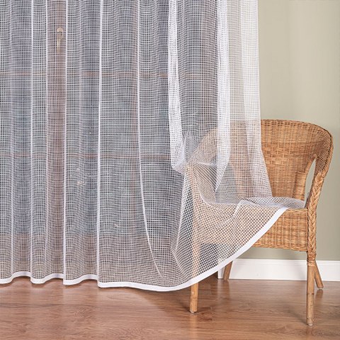 KAYLA Firanka żakardowa, wys. 250cm, kolor biały 044276/000/001/000250/1