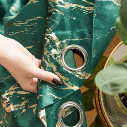 MARMA Zasłona gotowa na przelotkach, 250x140cm, kolor 010 ciemny zielony; butelkowy TD0033/ZGP/010/140 250