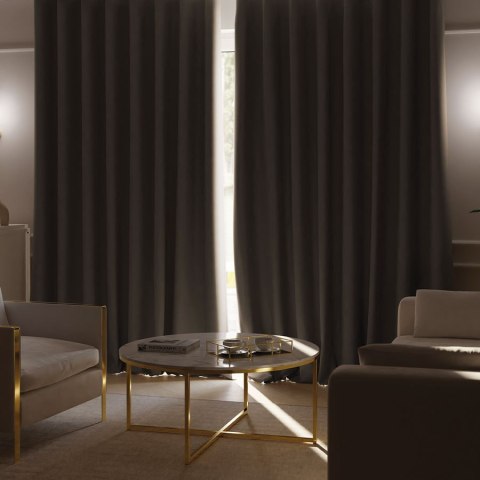 SUPER BLACKOUT Zasłona gotowa na taśmie, 230x140cm, kolor 005 beżowy TD0022/ZGT/005/140230/1