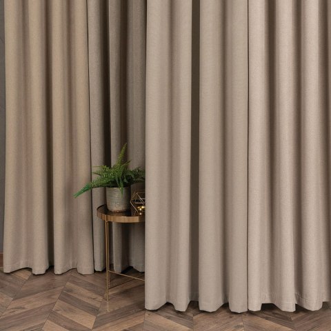 SUPER BLACKOUT Zasłona gotowa na taśmie, 230x140cm, kolor 005 beżowy TD0022/ZGT/005/140230/1