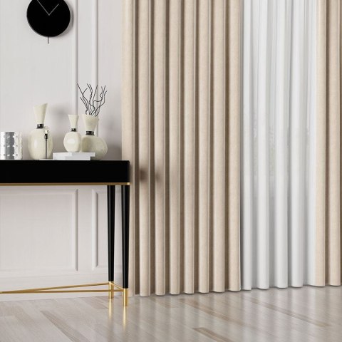 VELVET Tkanina na zasłony, wys. 300cm, kolor 057 kremowy VELVET/TZP/057/000300/1