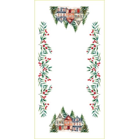 ZIMOWE MIASTECZKO Bieżnik NINA WODOODPORNA, 60x120cm, wielokolorowy PBN266/KSP/C09/060120/1