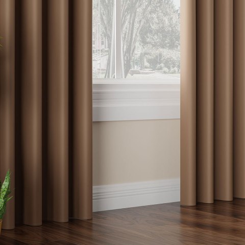 Zasłona gotowa typu blackout na przelotkach, 140x250 cm, kolor 806 jasny ciepły brązowy TD0015/ZGP/806/140