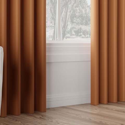 Zasłona gotowa typu blackout na przelotkach, 140x250 cm, kolor 841 ciemny pomarańczowy TD0015/ZGP/841/1402