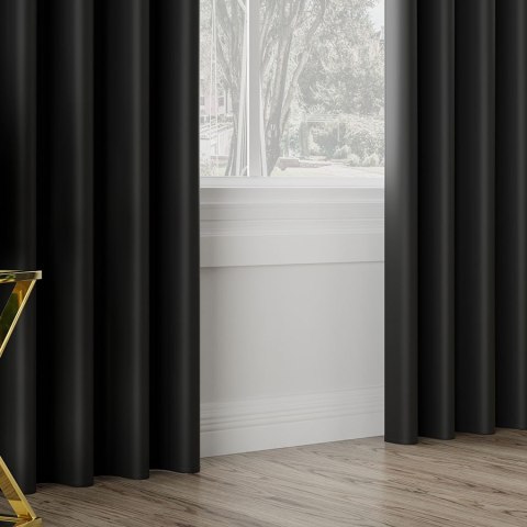 Zasłona gotowa typu blackout na przelotkach, 140x250 cm, kolor 846 czarny TD0015/ZGP/846/140250/1
