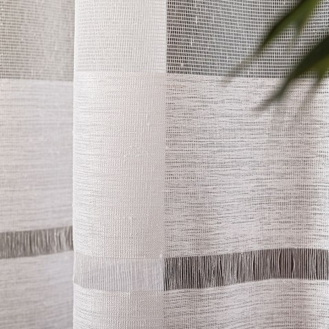 Firanka fantazyjna z ołowianką, wys. 300cm, kolor biały 003251/OLO/001/000300/1