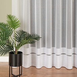 Firanka fantazyjna z ołowianką, wys. 300cm, kolor biały 003251/OLO/001/000300/1