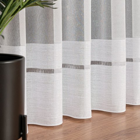 Firanka fantazyjna z ołowianką, wys. 300cm, kolor biały 003251/OLO/001/000300/1