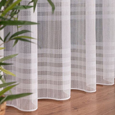 Firanka fantazyjna z ołowianką, wys. 320 cm, kolor biały 002134/OLO/001/000320/1