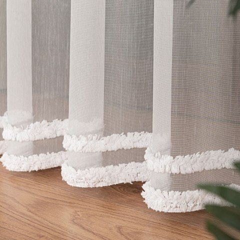 Firanka haftowana, pasowa, wys. 300cm, kolor biały 083616/768/001/000300/1