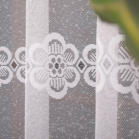 Firanka żakardowa, pasowa, wys. 160cm, kolor biały 360940/000/001/000160/1