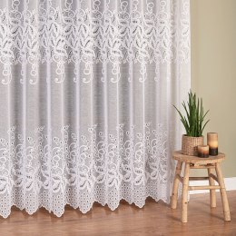 Firanka żakardowa, pasowa, wys. 250cm, kolor biały 360950/000/001/000250/1