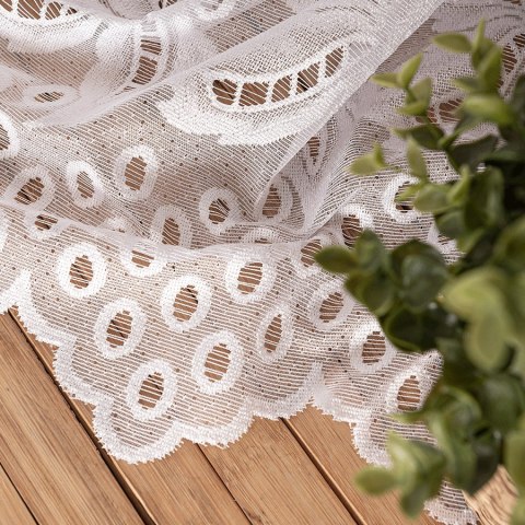 Firanka żakardowa, pasowa, wys. 250cm, kolor biały 360950/000/001/000250/1