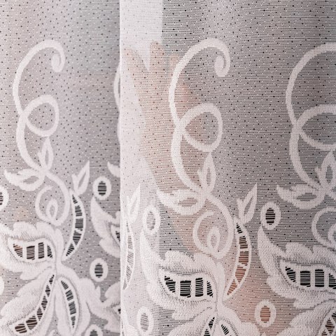 Firanka żakardowa, pasowa, wys. 250cm, kolor biały 360950/000/001/000250/1