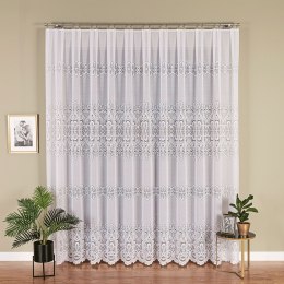 Firanka żakardowa, pasowa, wys. 250cm, kolor biały 361070/000/001/000250/1