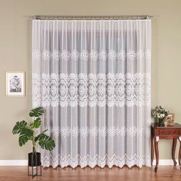 Firanka żakardowa, pasowa, wys. 250cm, kolor biały 361370/000/001/000250/1
