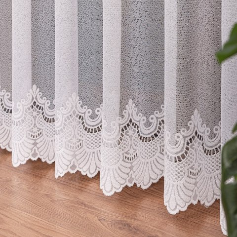 Firanka żakardowa, pasowa, wys. 250cm, kolor biały 361370/000/001/000250/1