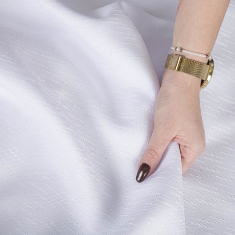 ZJB WODOODPORNY Tkanina dekoracyjna, szer. 165cm, kolor biały bez lurexu D00000/ZJB/001/165000/1