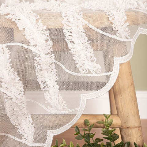 Firanka haftowana z aplikacją, wys. 290cm, kolor 010 naturalny 013410/MIR/010/000290/1