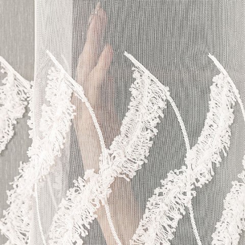 Firanka haftowana z aplikacją, wys. 290cm, kolor 010 naturalny 013410/MIR/010/000290/1