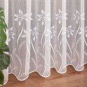 Firanka haftowana ze wzorem na samym dole, wys. 280cm, kolor biały 242779/768/001/000280/1